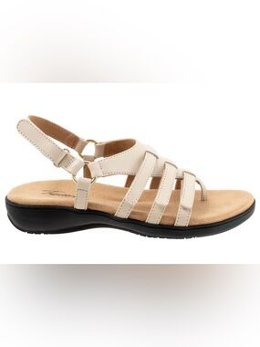 Trotters Ivory Multi-Strap Slingback Sandal